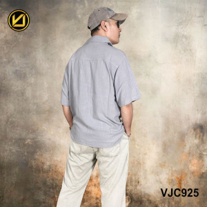 VIRJEANS (VJC925) Linen Summer Ultrasoft Half Shirt For Men- Light Grey