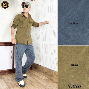 VIRJEANS (VJC927) Summer Lyocell Ultrasoft Full Sleeve Shirt For Men-Khaki