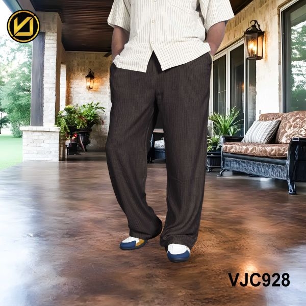 VIRJEANS (VJC928) UltraSoft Summer Linen Trouser For Men- Coffee - Image 4