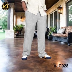 VIRJEANS (VJC928) UltraSoft Summer Linen Trouser For Men- Grey