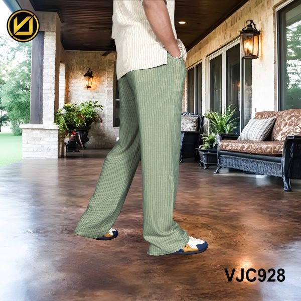 VIRJEANS (VJC928) UltraSoft Summer Linen Trouser For Men- Seafoam Green - Image 4
