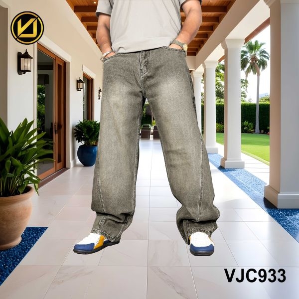 VIRJEANS (VJC933) Balloon Baggy Jeans Pant For Men- Light Coffee - Image 5