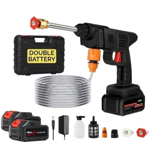 High Pressure Water Gun Wireless High Pressure Washer Water Spray Gun for Car Wash Bike Washing Cleaning (Electric car wash Gun