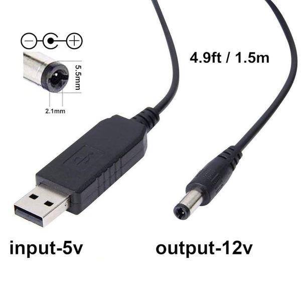 Frezzil Fz-27 USB DC 5V to 12V Router Cable Step Up Power Cable Power Supply USB Cable with DC Jack - Image 5