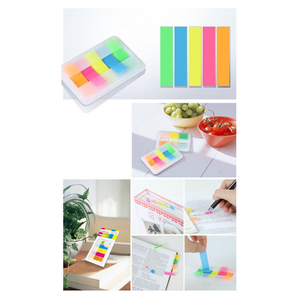Easy Stick /Sticky Note With Fluorescent Flim D6017 5 colors By Mitrata - Image 2