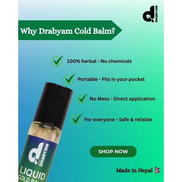 Drabyam Liquid Cold Balm Roll-On 10ml - 5 Pieces Mega Bundle - Image 3