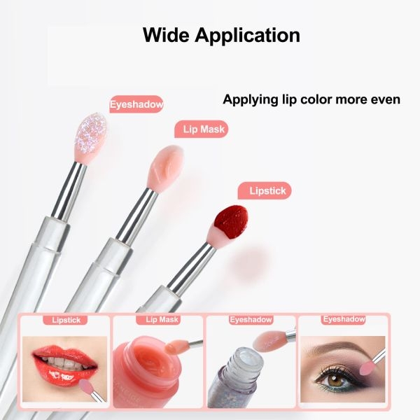Silicone Nail Brush Lip Bursh Small Makeup Lipstick Eyebrow Brushes Applicator for Lip Mask Oil Salon Tool 1pc / 2pcs - Image 3