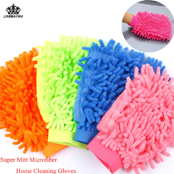 Durable Super Mitt Microfiber Car Window Washing Cleaning Cloth Duster Towel Gloves 5 Colors Home Accessories Cleaner Tool - Image 5