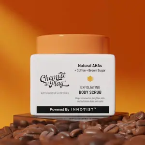 Exfoliating Body Scrub - 75GM (Natural AHAs + Coffee + Brown Sugar + Ceramides)