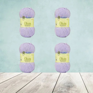 4 Pcs Ganga Olivia Olv040 Lebender Double Knit Yarn 100G