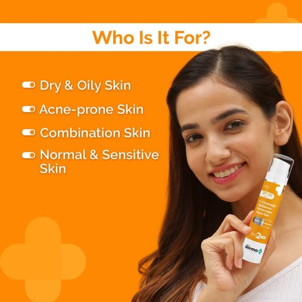 The Derma Co C-Cinamide Sunscreen SPF 50 Aqua Gel- 50gm - Image 2
