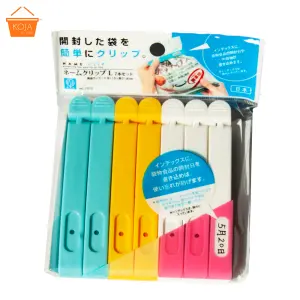 KOJA 7 Pcs Set Plastic Food Clips - Multi Color