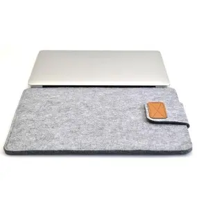 Soft Laptop Bag Case Cover Anti-Scratch For Macbook Tablet (Gray)