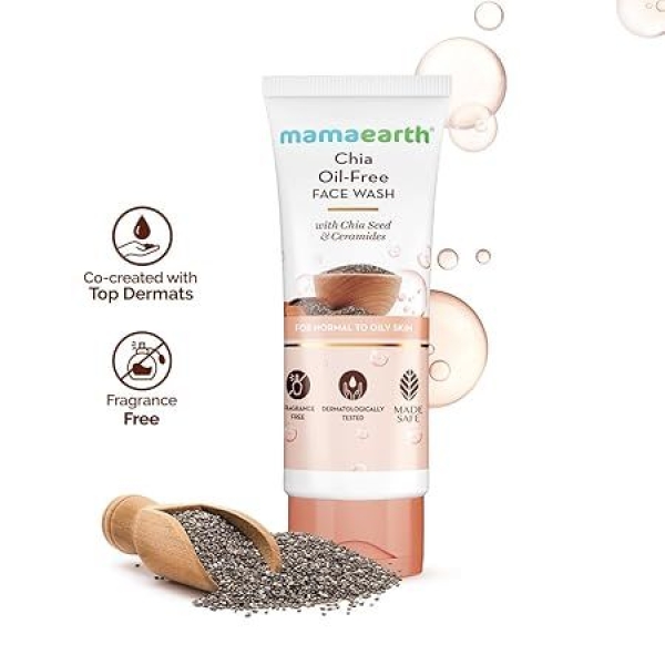 Mamaearth Chia Oil-Free Face Wash with Chia Seed & Ceramides - 100 ml - Image 3