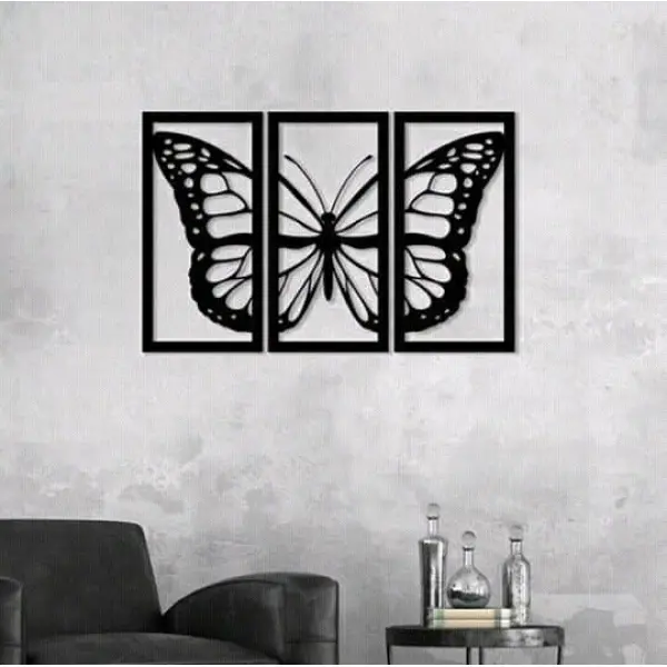 Butterfly Wooden Canvas Wall Art Decor - Image 2