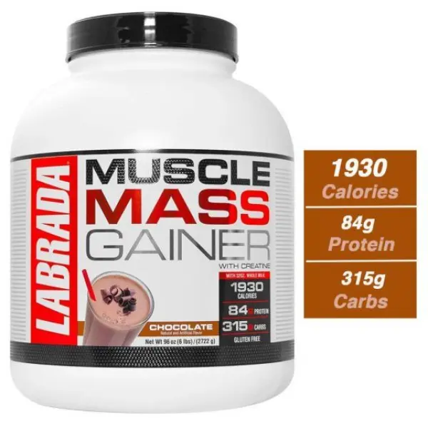 Labrada Muscle Weight Gainers/Mass Gainers  (2722 g, Chocolate) - Image 3