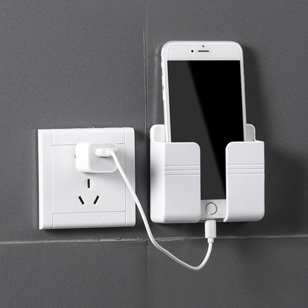 Wall-Mounted Charging Dock with Storage Compartment for Mobile Phones - Image 2