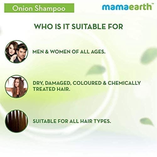 Mamaearth Onion Shampoo For Hair Fall Control With Onion Oil & Plant Keratin, 400 Ml - Image 4
