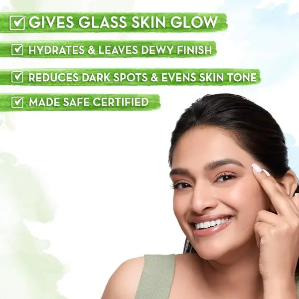 Mamaearth Rice Water Dewy Active Serum with 10% Niacinamide, Rice Water & Hyaluronic Acid - 50 ml For Glass Skin - Image 3