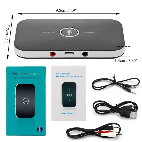 2-In-1 Bluetooth Transmitter and Receiver 3.5mm Wireless Adapter - Image 5