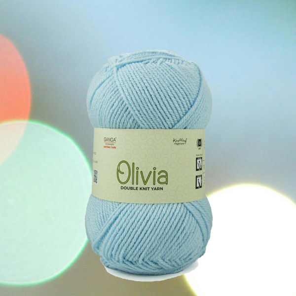 Ganga Olivia Olv002 Sky Blue Double Knit Yarn 100G - Image 2