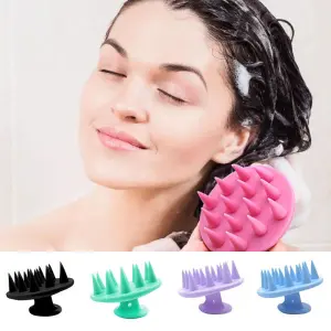 NepLiving Silicone Hair Scalp Massager Brush Massaging Shampoo Brush Shower Cleaner Bath
