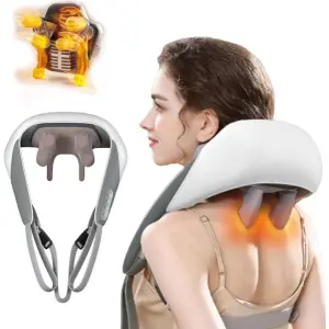Mini Shiatsu Neck Massager, Shoulder Neck Massager with Heat for Pain Relief Deep Tissue, Neck, Back, Shoulder, Leg Electric Kneading Massager, Perfect Gifts for Men Women Dad Mom