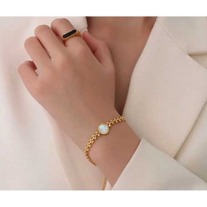 KOJA Flower Chain Sea Shell Heart Charm Bracelet For Women