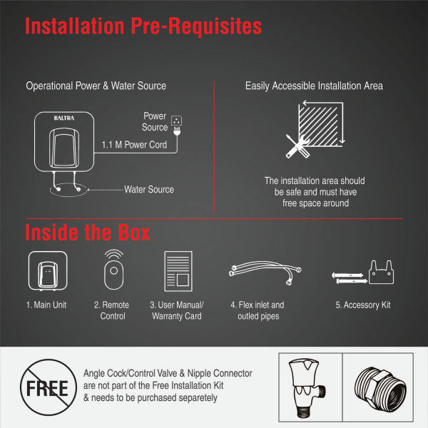 BALTRA Electric Geyser 15L | Warmer | Leakage and ELCB protection function | Large LED display with remote control | High precision thermostat control | Multi functional safety | 24 Months Warranty on Product | 60 Months Warranty on Tank - Image 3