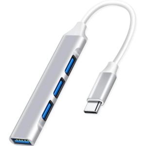 4 in 1 Type-C USB Hub (Type C to 4 USB-A Ports) Fast Data Transfer Plug & Play USB Hub