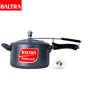 BALTRA Elegant Hammer Coating Pressure Cooker 5 ltr | Induction Based |Automatic safety valve | Better pressure regulation | New improved vent weight | Rust proof components | Long lasting sealing ring | 7 years warranty |
