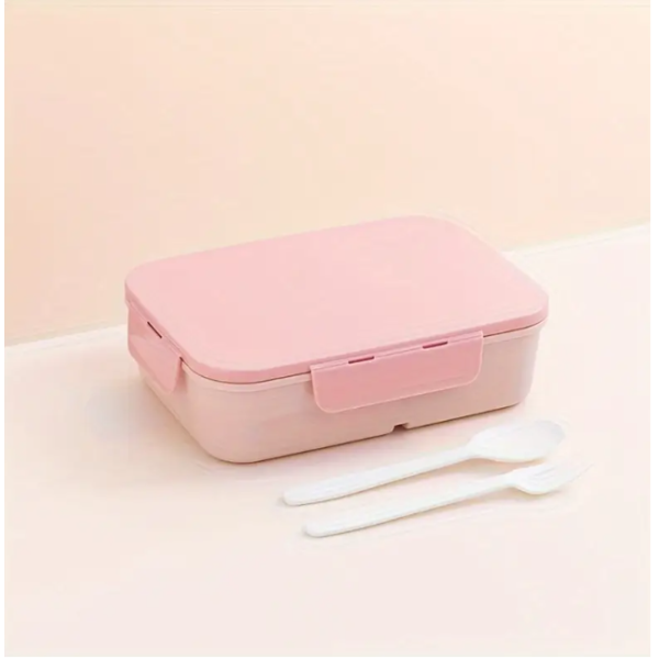 Plastic Lunch Box Student Portable Flip Lid Lunch Box Travel Take Away Bento Box Kitchen Restaurant Food Storage Container,back to school-MULTICOLOR - Image 3