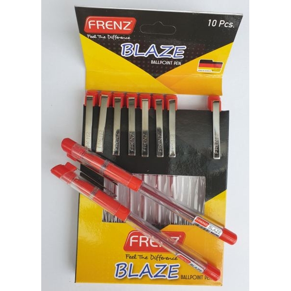Frenz Blaze Ballpoint Ball Pen (Red and Black) By Mitrata - Image 2