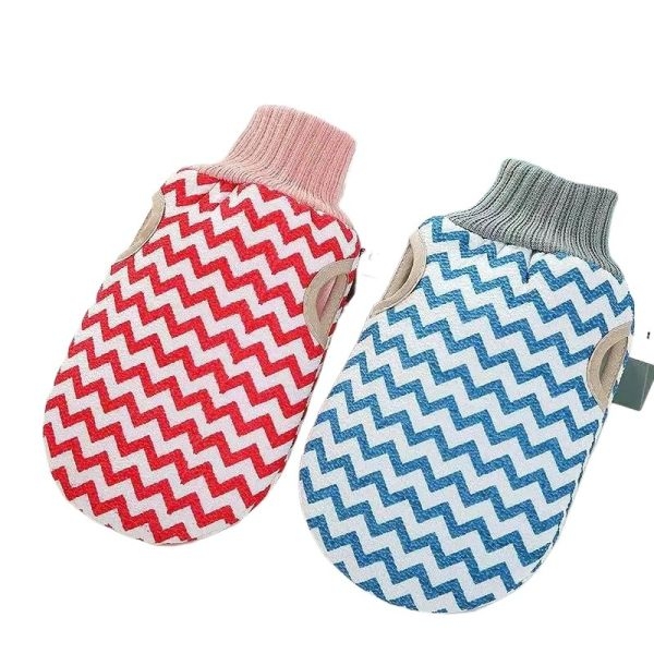 Bath Mitt Exfoliating Glove Scrubber for Cleaning Dead Skin Cells Remove Body Spa Leg Scrubber Loofah Sponge Washcloth (Color may vary) - Image 4