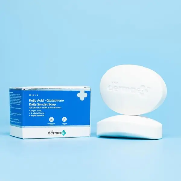 The Derma Co Kojic Acid + Glutathione Daily Syndet Brightening Soap With Kojic Acid, L-Glutathione & Alpha-Arbutin - 75 G X 2 - Image 2