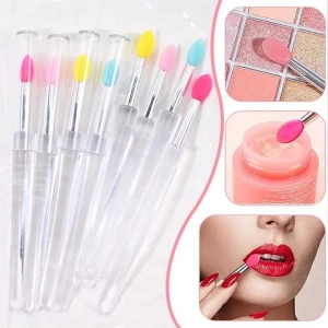 Silicone Nail Brush Lip Bursh Small Makeup Lipstick Eyebrow Brushes Applicator for Lip Mask Oil Salon Tool 1pc / 2pcs