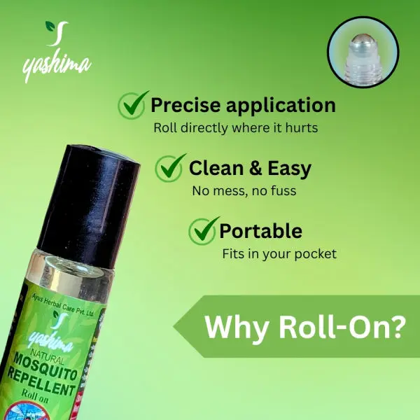 Yashima Mosquito Repellent Roll-On 10ml - 5 Pieces Bundle - Image 5