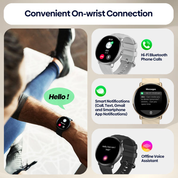 Zeblaze GTR 3 Pro Smart Watch | Ultra HD Amoled Display | Bluetooth Calling | IP68 Water Resistance | 316L Stainless Steel Frame |1 Year Warranty - Image 4