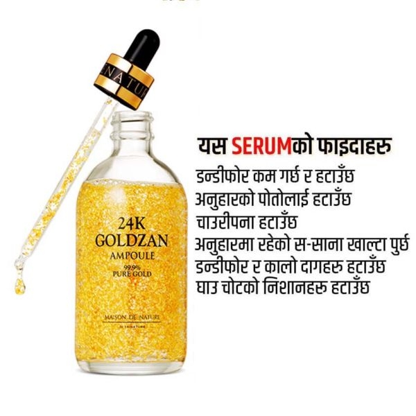 Made in Korea 24k Goldzan Ampoule 99.99 Gold Face Serum 100 ML. Anti Acne/Pimples/Dark Spot - Image 3
