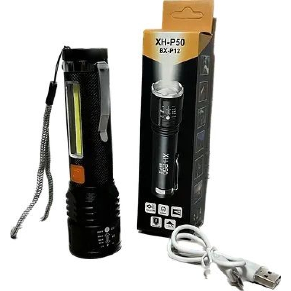 Rechargeable Retractable Zoom LED Torch Light Model XH-P50 BX-P12 - Image 3