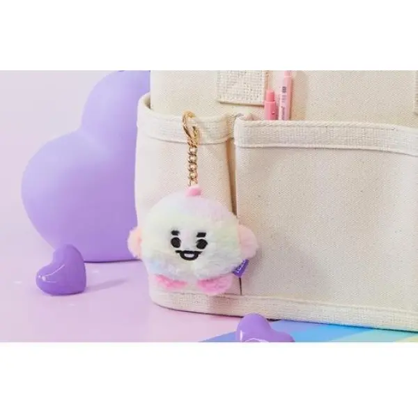 KOJA BTS BT21 Official Authentic Goods Baby Prism Face Bag Charm Doll Keychains /Holders - Image 6