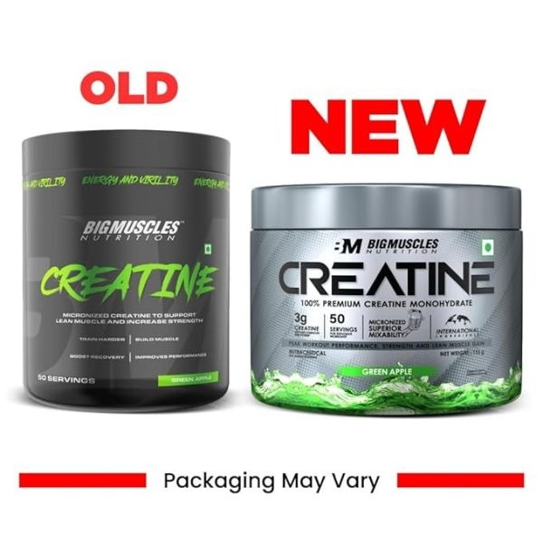 Bigmuscles Nutrition Creatine Monohydrate 155g (50 Serving ) Green Apple - Image 2