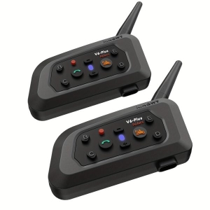 XINOWY V6 Plus Motorcycle Helmet Bluetooth Headset Intercom 1200M Interphone Communicator Waterproof 6 Riders