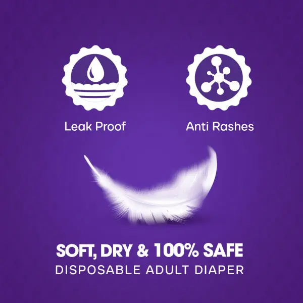 Prestige Adult Tape Style Diaper - XL (48-68 Inches Waist), Pack of 10Pieces - Image 3
