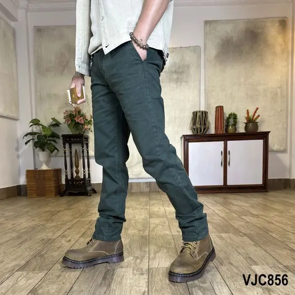 VIRJEANS (VJC856) Stretchable Cotton Straight Fit Pant For Men- All Colors - Image 4