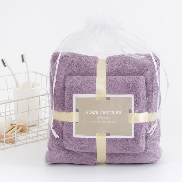 KOJA Home Textiles High-Density Coral Fleece Absorbent Soft Bath + Face Towel - Image 4