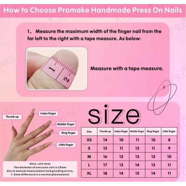 Press On Nails Square Coffin Shape with 10 pcs (small/extra small/long/short/medium) - Image 3