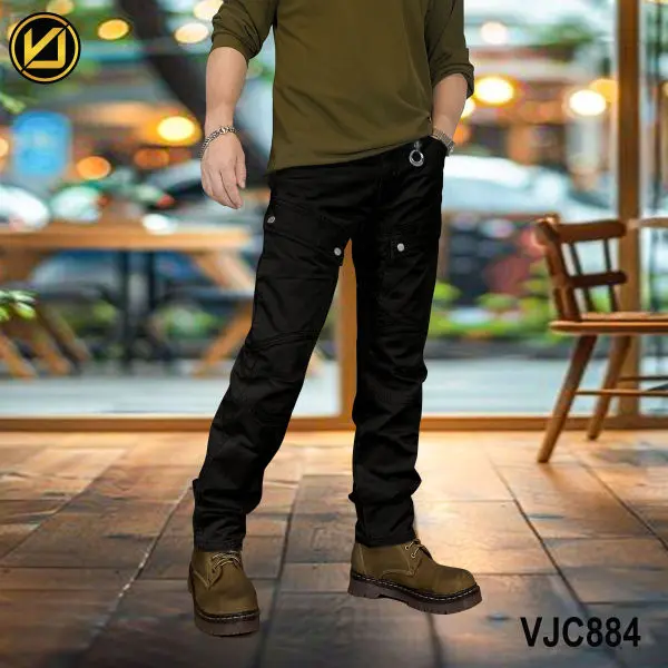 VIRJEANS (VJC884) Front Cargo Box Pant For Men- Black - Image 4