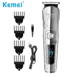 Kemei-KM8509 Waterproof USB Rechargeable Hair Clipper Men Cordless Hair Trimmer Hair Cutting Grooming