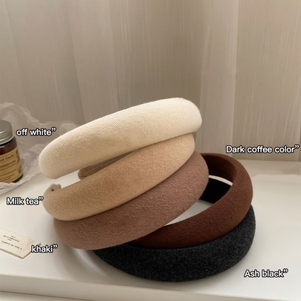 KOJA New Korean Plain Thick Velvet Sponge Headband - Image 3